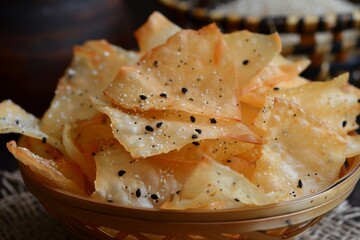 Tapioca chips are a Kerala snack made from cassava plant roots also used for making sabudana