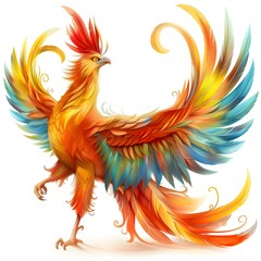 golden phonix on black background