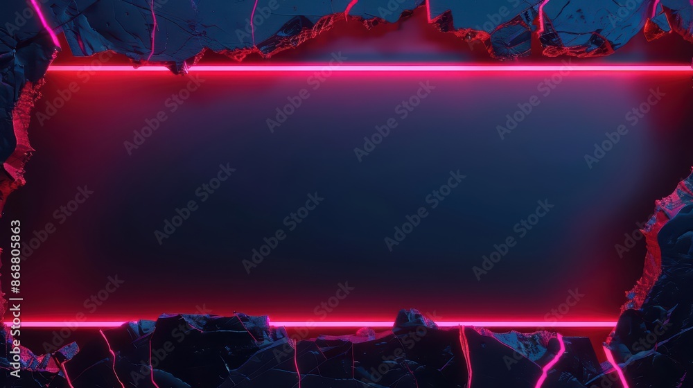 Poster clean cyber banner showcasing digitally destroyed nature with sleek lines and glowing elements with 