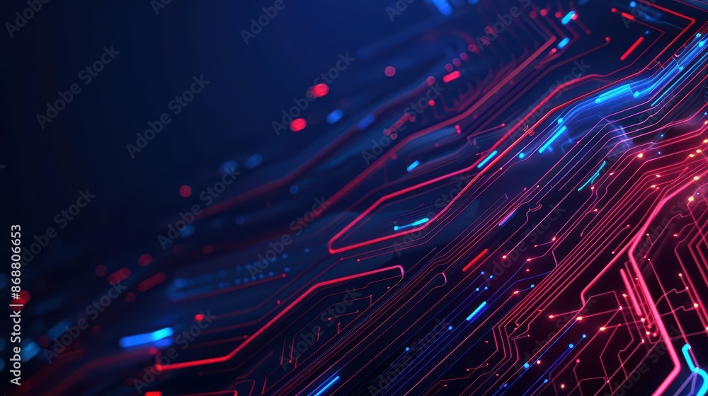 Poster clean cyber banner showcasing a star splash with sleek lines and glowing elements with copy space