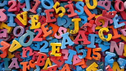 School letters symbolize start of academic year and key study concepts for optimal search relevance