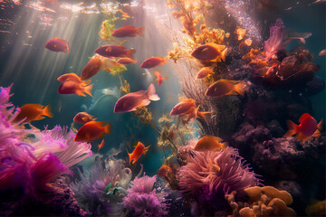 The beauty of marine life and coral reefs is a stunning display of underwater natural art.