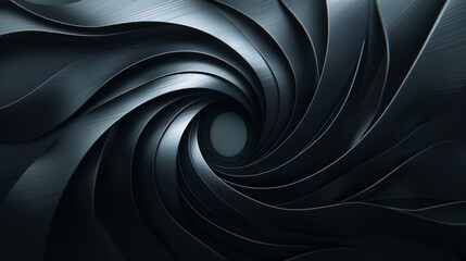 Dark blue spiral pattern with layered metallic texture for contemporary art decor.