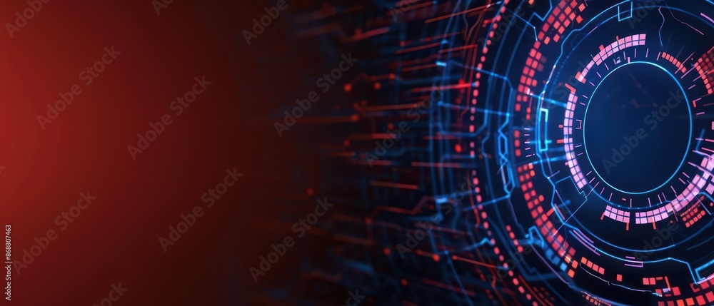 Poster conceptual minimal banner featuring a cyber music splash theme with dynamic digital components with 