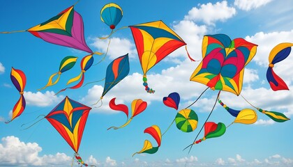 Fototapeta premium Celebrate the Festival of Makar Sankranti with Vibrant Kites Soaring in the Sky