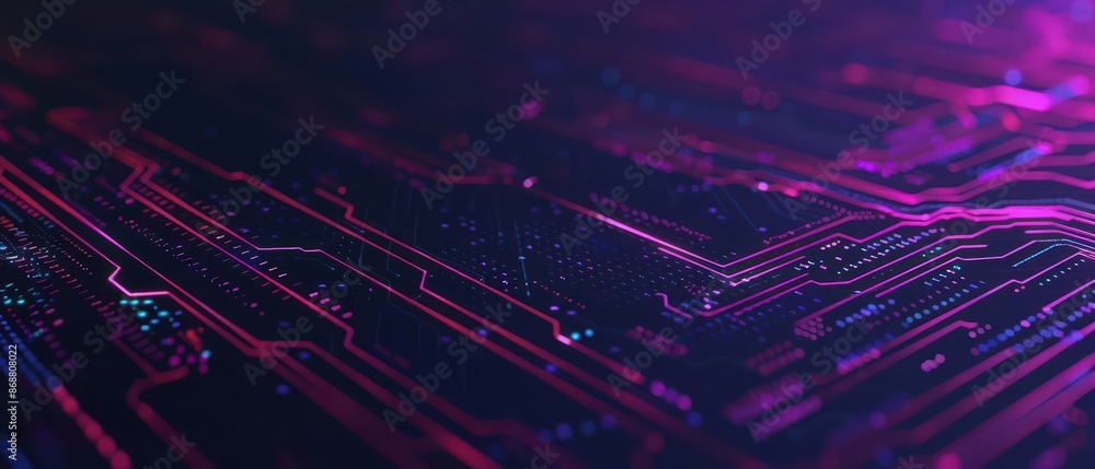Poster conceptual minimal banner featuring a cyber music splash theme with dynamic digital components with 