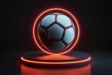 Fototapeta premium Conceptual minimal banner featuring a cyber sport arena theme with dynamic digital components with copy space