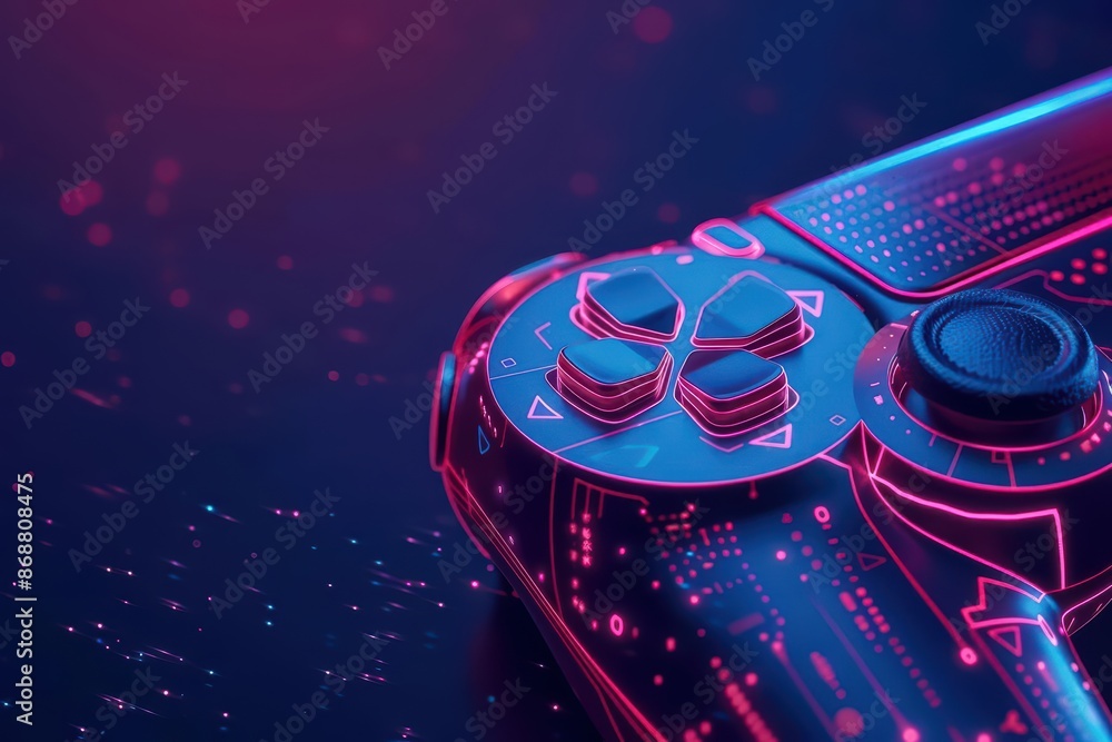 Poster conceptual minimal banner featuring a cyber sport arena theme with dynamic digital components with c