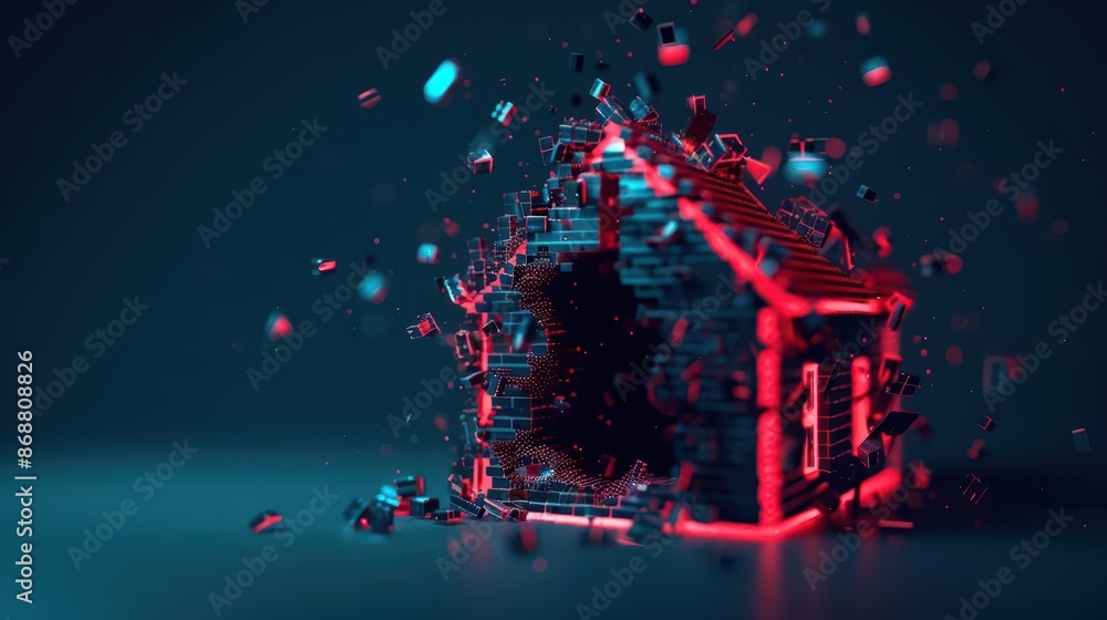 Poster conceptual minimal banner featuring a cyber sport arena theme with dynamic digital components with c