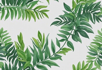 Greenery Frames: Watercolor Plant Backgrounds with Relaxing Copy Space