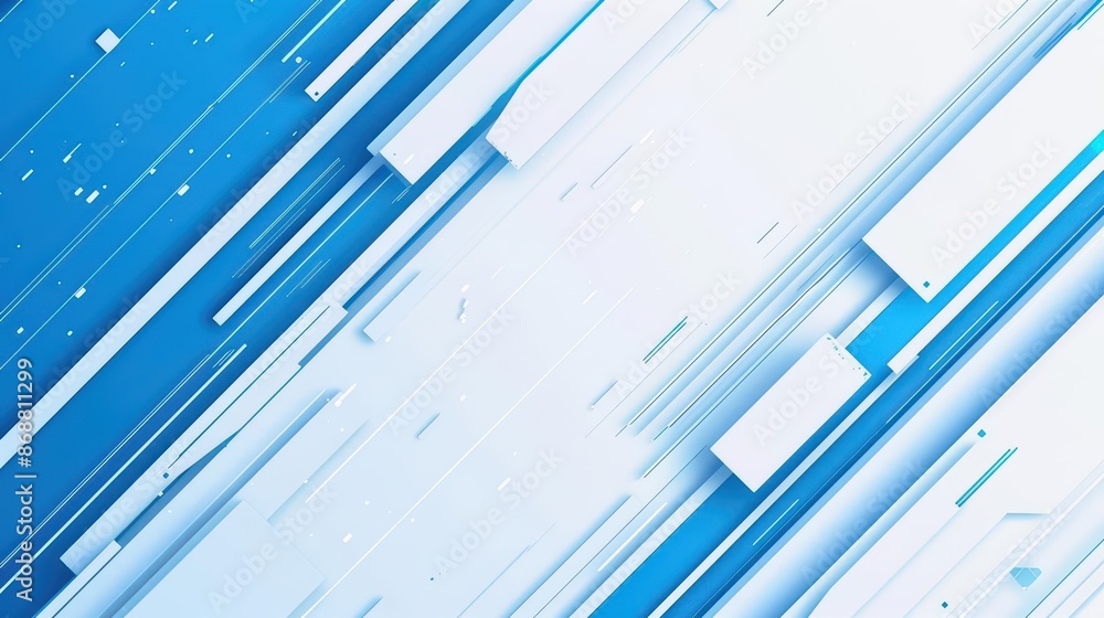 Poster minimalist depiction of winter with abstract cyber visuals and clean design with copy space