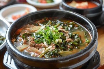 Beef soup with seaweed from Korea