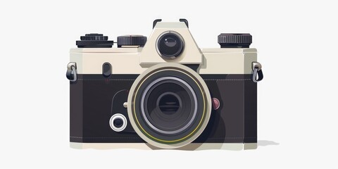 Fototapeta premium Camera lens on white background