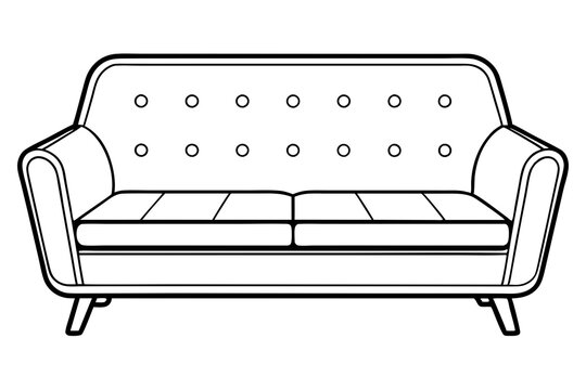 recommend clip art: line art sofa set vector illustration 