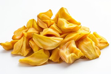 White background with jackfruit chips
