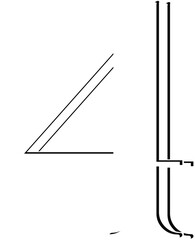 Trendy white font, number 4