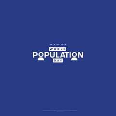 World Population Day, 11 July, creative design 