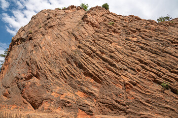 Detailed photo of sandstone geological formations.