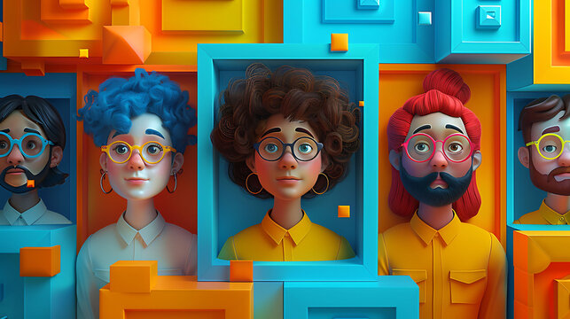 Unified Multicultural Team Engaged in a Virtual Meeting, Highlighting the Power of Digital Connection on a Prominent Screen in a Minimalist Workspace