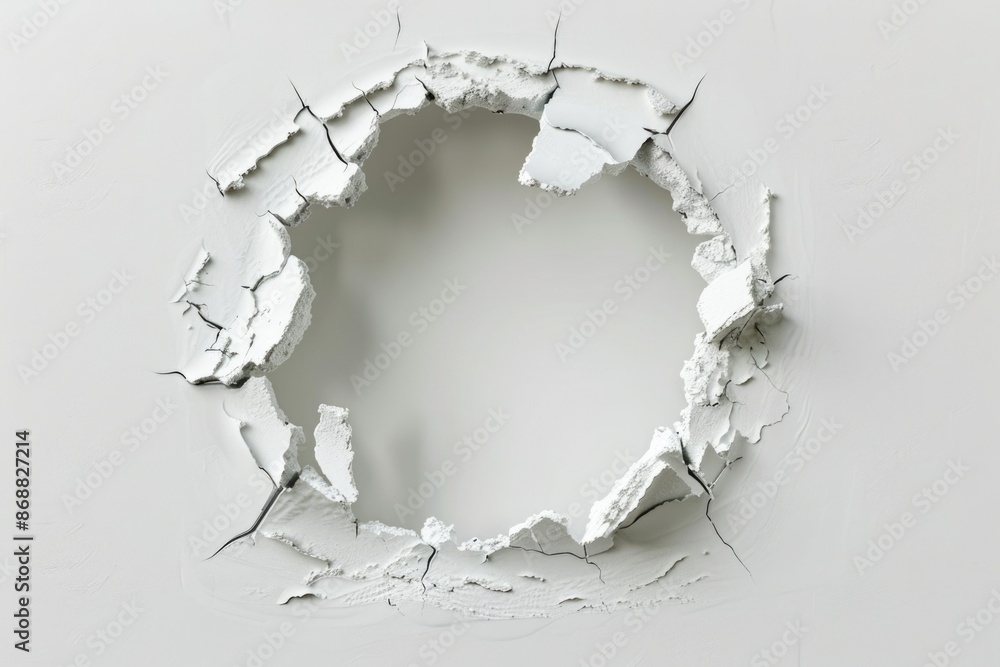 Poster a hole in the wall with another hole next to it