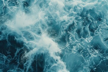 Obraz premium A close-up view of ocean waves moving across the surface