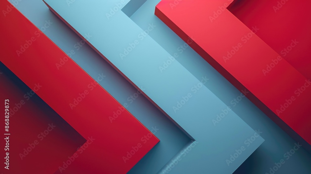 Poster a close-up view of a red and blue wall, suitable for use in designs related to art, architecture, or