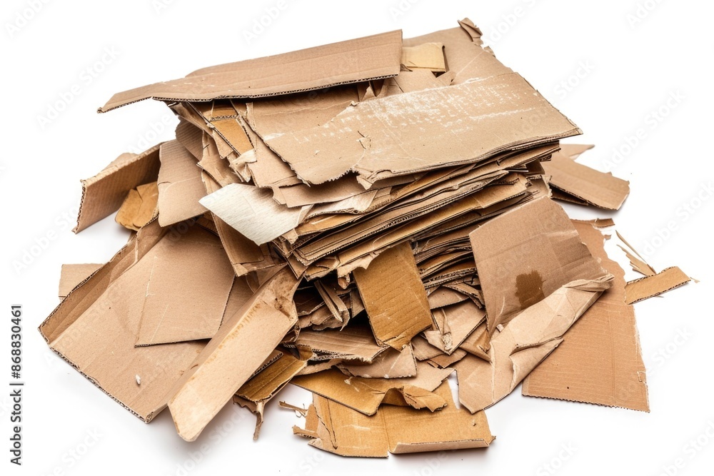 Poster A stack of cardboard boxes sits on a table, ready for use or storage
