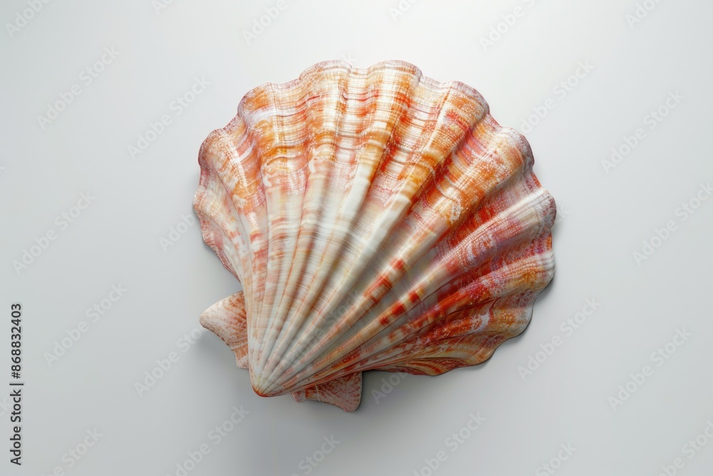 Aufkleber a close-up view of a shell on a white surface
