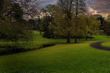 Matin calme au parc de Procé à Nantes