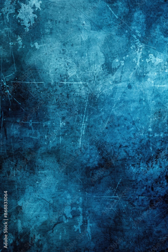Poster A distressed blue background with scratches and marks, perfect for creative projects