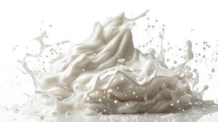 Close-up shot of whipped cream on a white surface, perfect for food or dessert illustrations