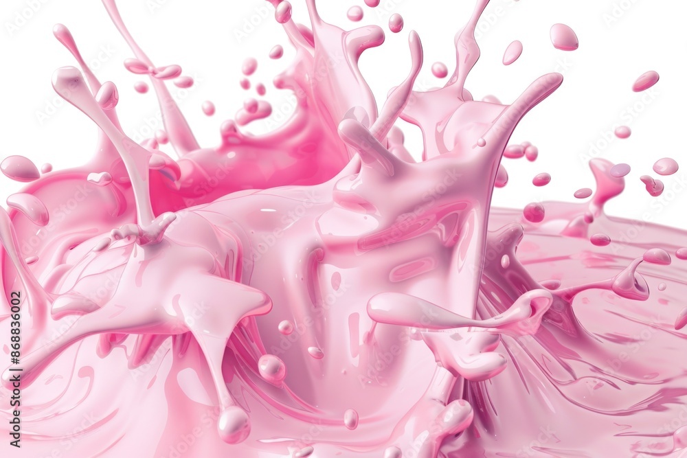 Aufkleber a close-up shot of a pink liquid substance with subtle texture and color variation
