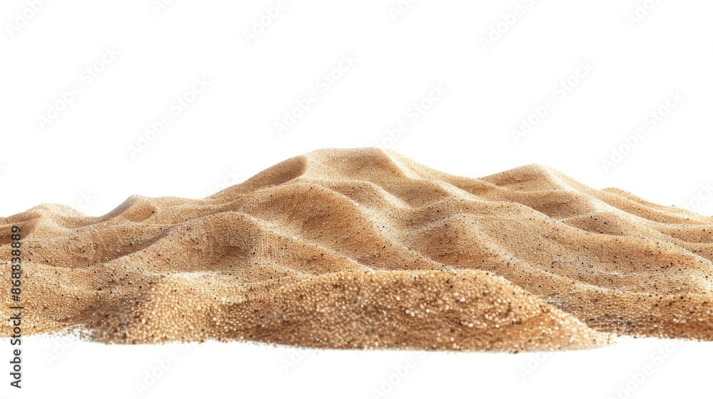 Poster a pile of sand sits atop a clean white surface, providing a simple yet effective visual representati