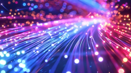 Naklejka premium Abstract Neon Lights Background