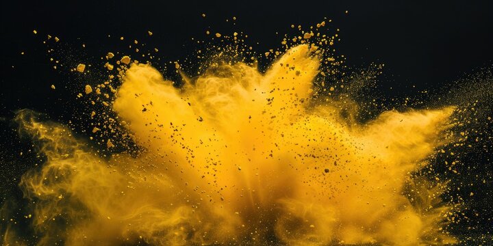 A yellow dust cloud suspended in the air
