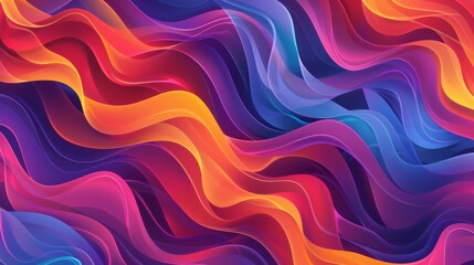Obraz premium Abstract Wavy Pattern in Vibrant Colors