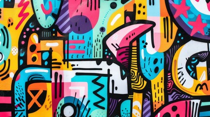 Abstract Graffiti Wall Art