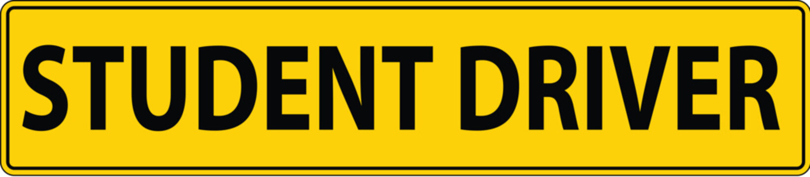 Student Driver Magnetic Car Sign, Student Driver