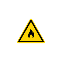 Flammable caution sign or highly flammable symbol vector isolated. Best highly flammable symbol for warning of objects or areas prone to fire. 