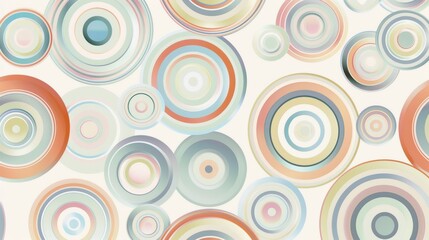 Naklejka premium Abstract Circular Pattern in Pastel Hues