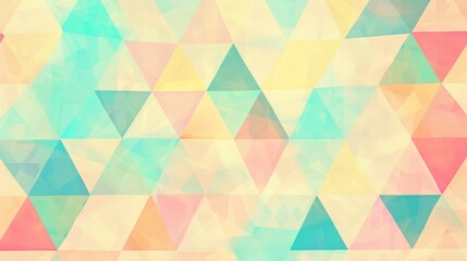 Abstract Geometric Pattern with Pastel Triangles