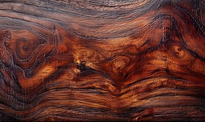 Naklejka premium Dark mahogany wood surface with polish