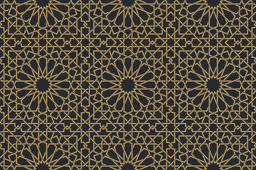 Seamless geometric pattern in authentic arabian style.
