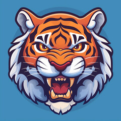 Obraz premium Bold Tiger Cartoon Vector Icon: Powerful Predator Illustrated in Dynamic Poses