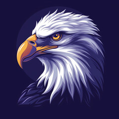Fototapeta premium Majestic Eagle Cartoon Vector Icon: Bird of Prey Illustration in Dynamic Style