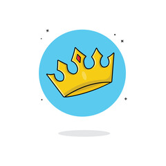 Detailed Golden Royal Crown Vector Illustration