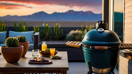 Kamado Style Outdoor Barbecue Grill