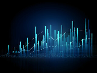 Financial data document, graph chart report statistic, marketing research development planning management, strategy analysis accounting, Financial business technology hologram concept. 