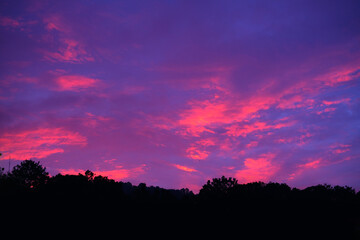 Purplish sky in the evening 