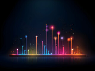 Financial data document, graph chart report statistic, marketing research development planning management, strategy analysis accounting, Financial business technology hologram concept. 